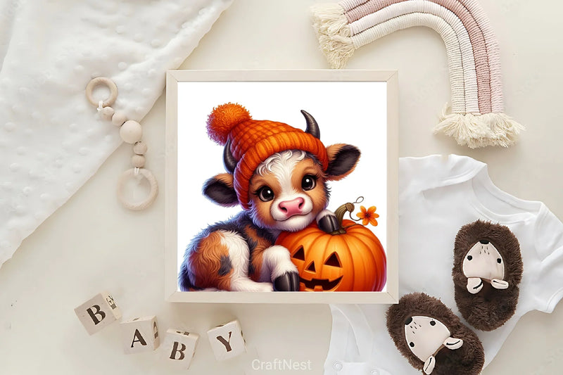 Baby Cow Halloween Clipart Bundle - CraftNest - Digital Crafting and Art