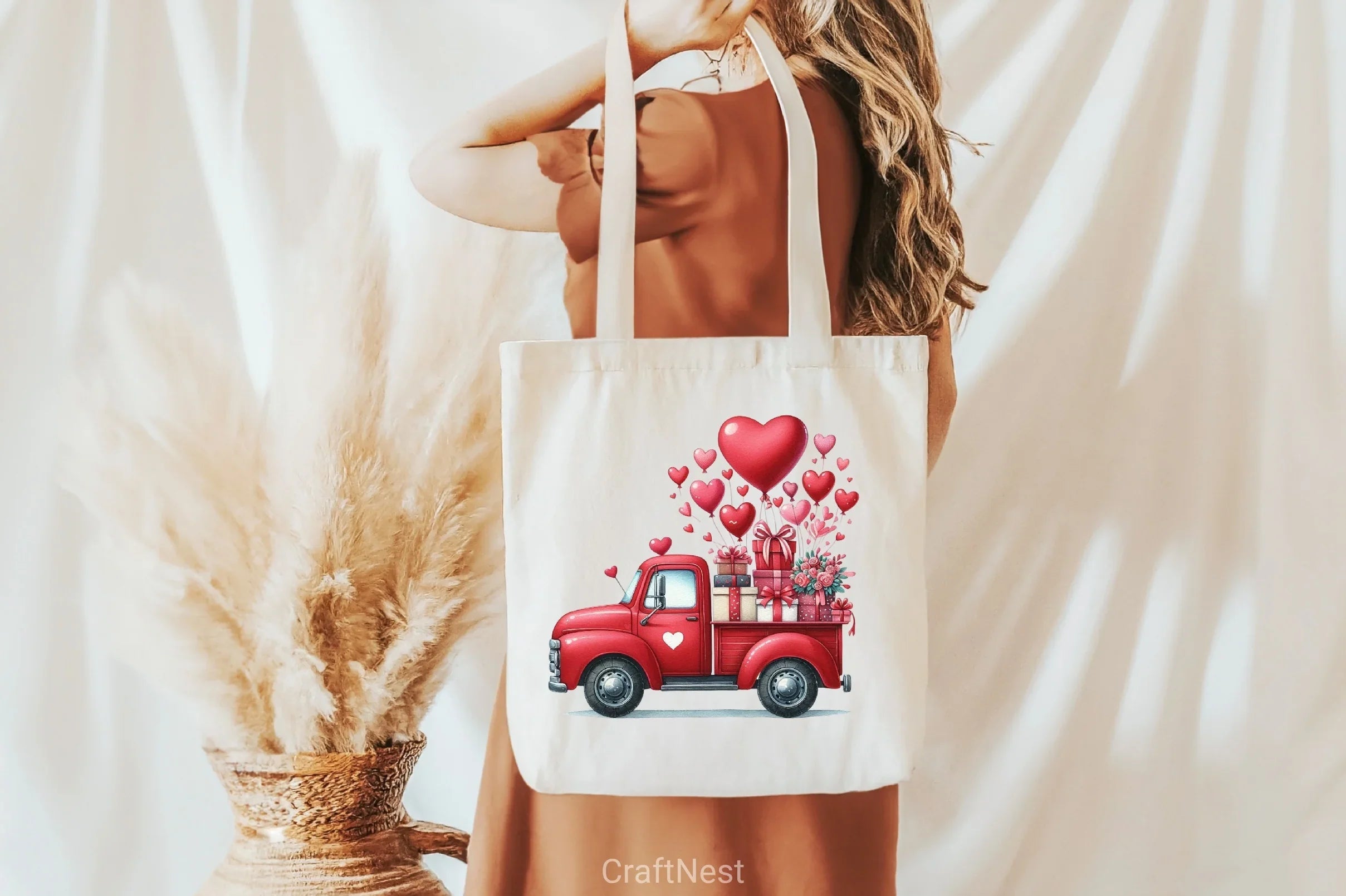 Valentine Red Trucks Clipart Bundle - CraftNest - Digital Crafting and Art