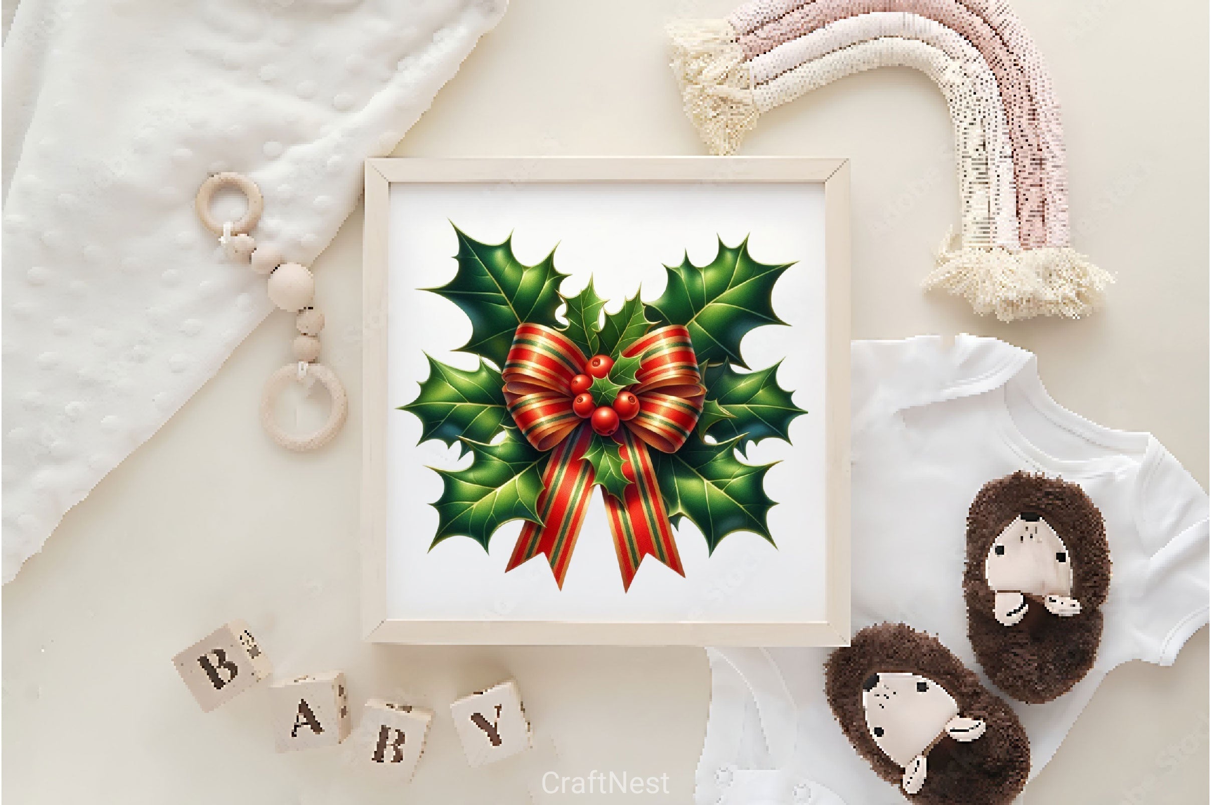 Christmas Holly Clipart Bundle 2