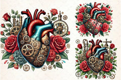 Steampunk Heart Clipart Bundle - CraftNest - Digital Crafting and Art