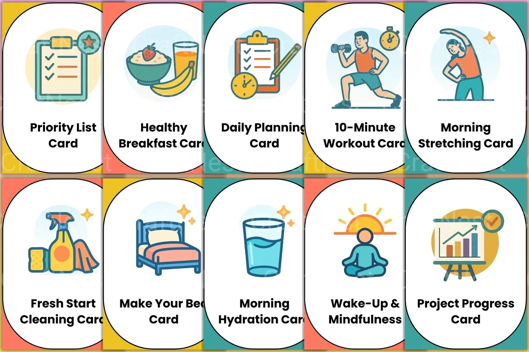 Daily Routine Cards for Kids - CraftNest - Digital Crafting and Art