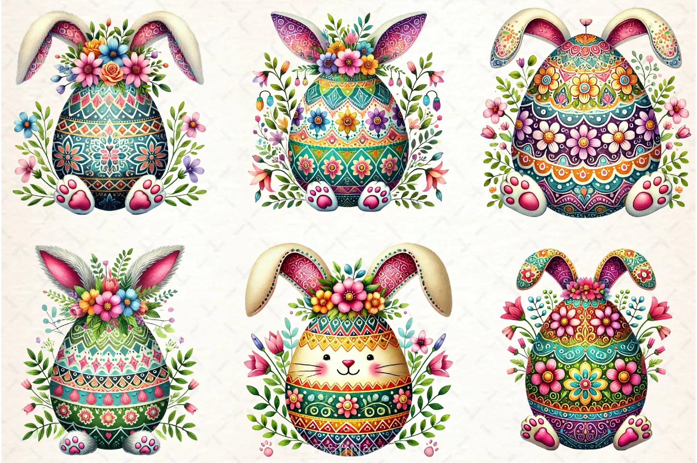 Spring Easter Egg Clipart Bundle - CraftNest - Digital Crafting and Art