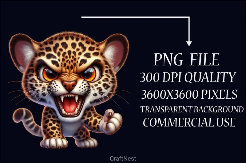 Angry Leopard Clipart Bundle - CraftNest - Digital Crafting and Art