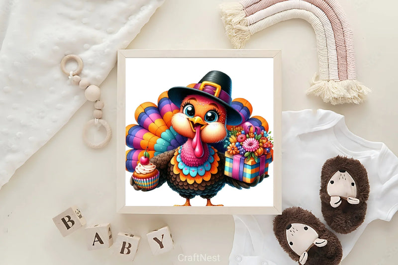 Autumn Turkey Clipart Bundle - CraftNest - Digital Crafting and Art