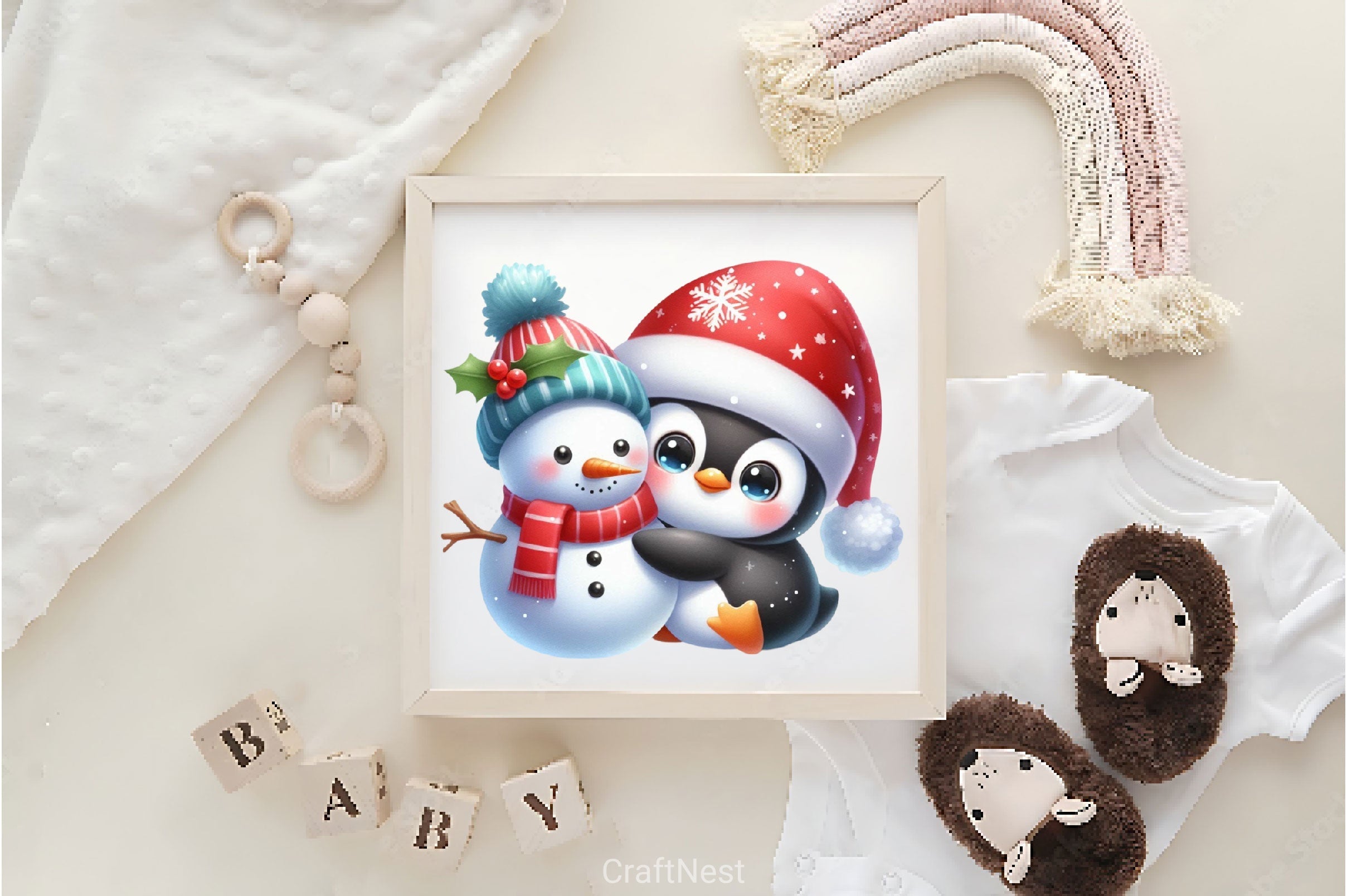 Christmas Penguin Clipart Bundle 7
