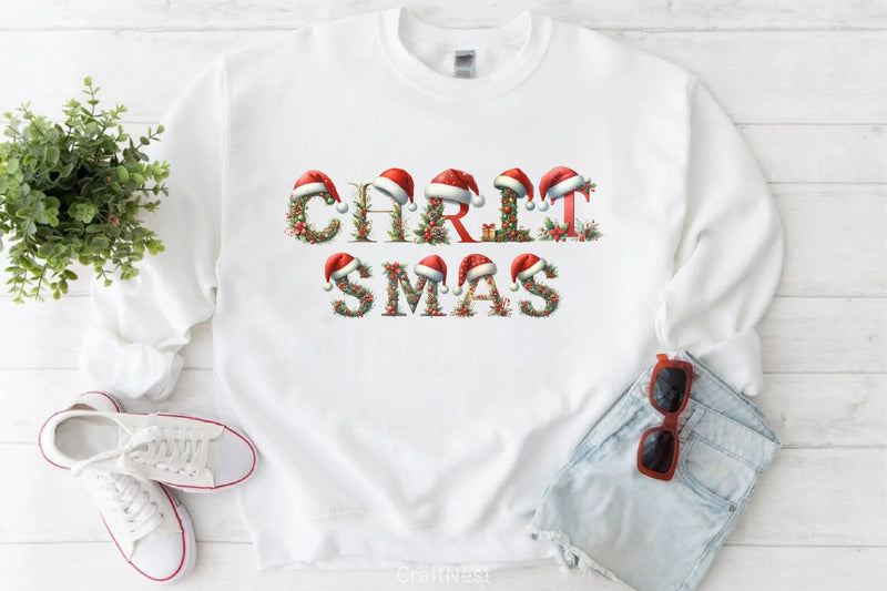 Christmas Alphabet Clipart Bundle 1 - CraftNest - Digital Crafting and Art