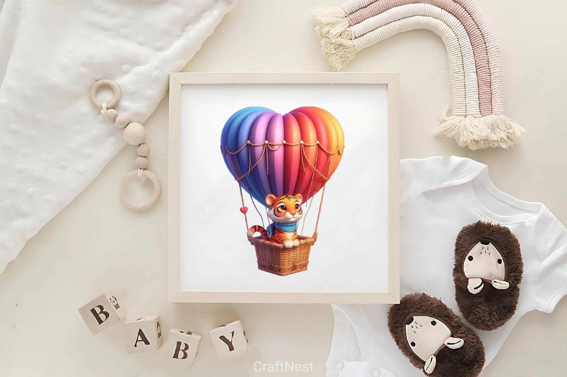 Valentine's Hot Air Balloon Animals Clipart Bundle - CraftNest - Digital Crafting and Art