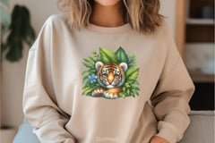 Cute Baby Tiger Clipart Bundle - CraftNest - Digital Crafting and Art