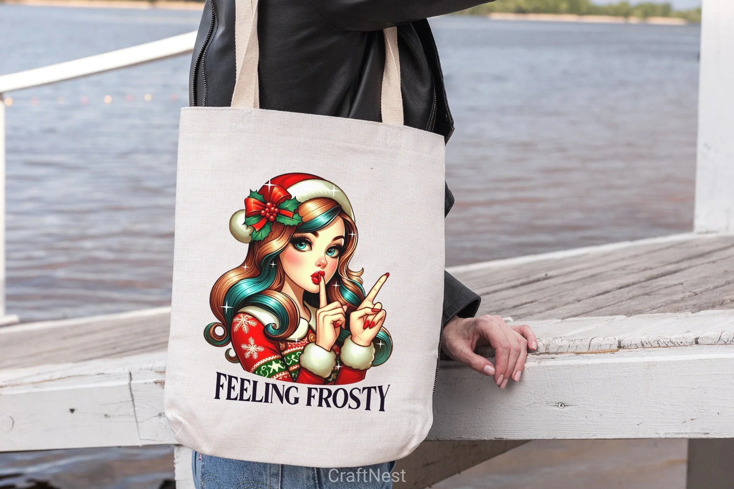 Retro Girl Christmas Clipart Bundle - CraftNest - Digital Crafting and Art