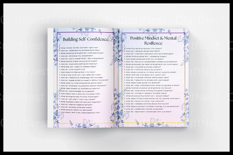 Manifestation Prompts Book for Personal Growth - CraftNest - Digital Crafting and Art