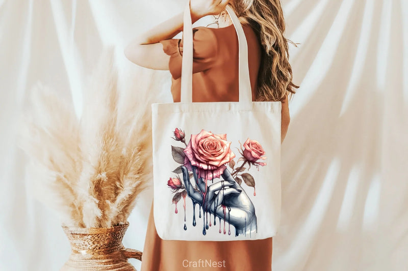 Dripping Rose Clipart Bundle - CraftNest - Digital Crafting and Art