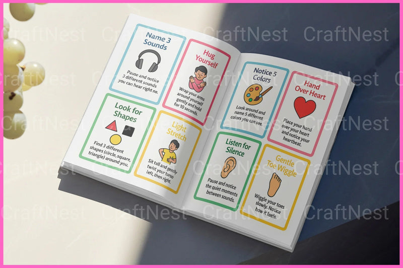 Anxiety Relief Flashcards for Stress Management - CraftNest - Digital Crafting and Art