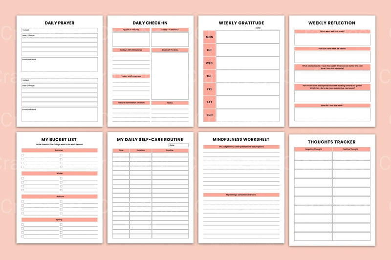 Mindset Self-Care Journal - CraftNest - Digital Crafting and Art