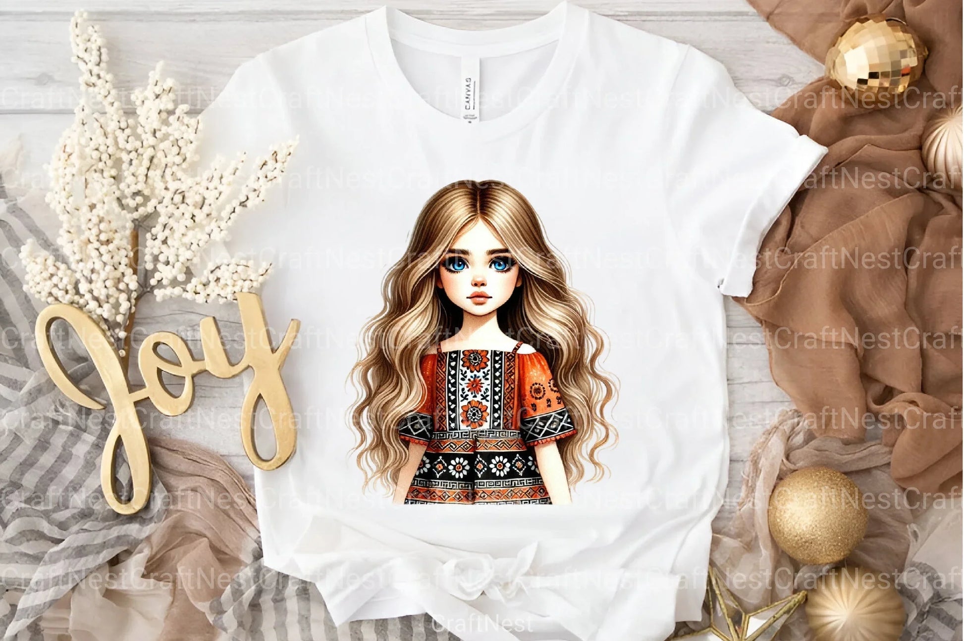 Caucasian Girl Clipart Bundle - CraftNest - Digital Crafting and Art