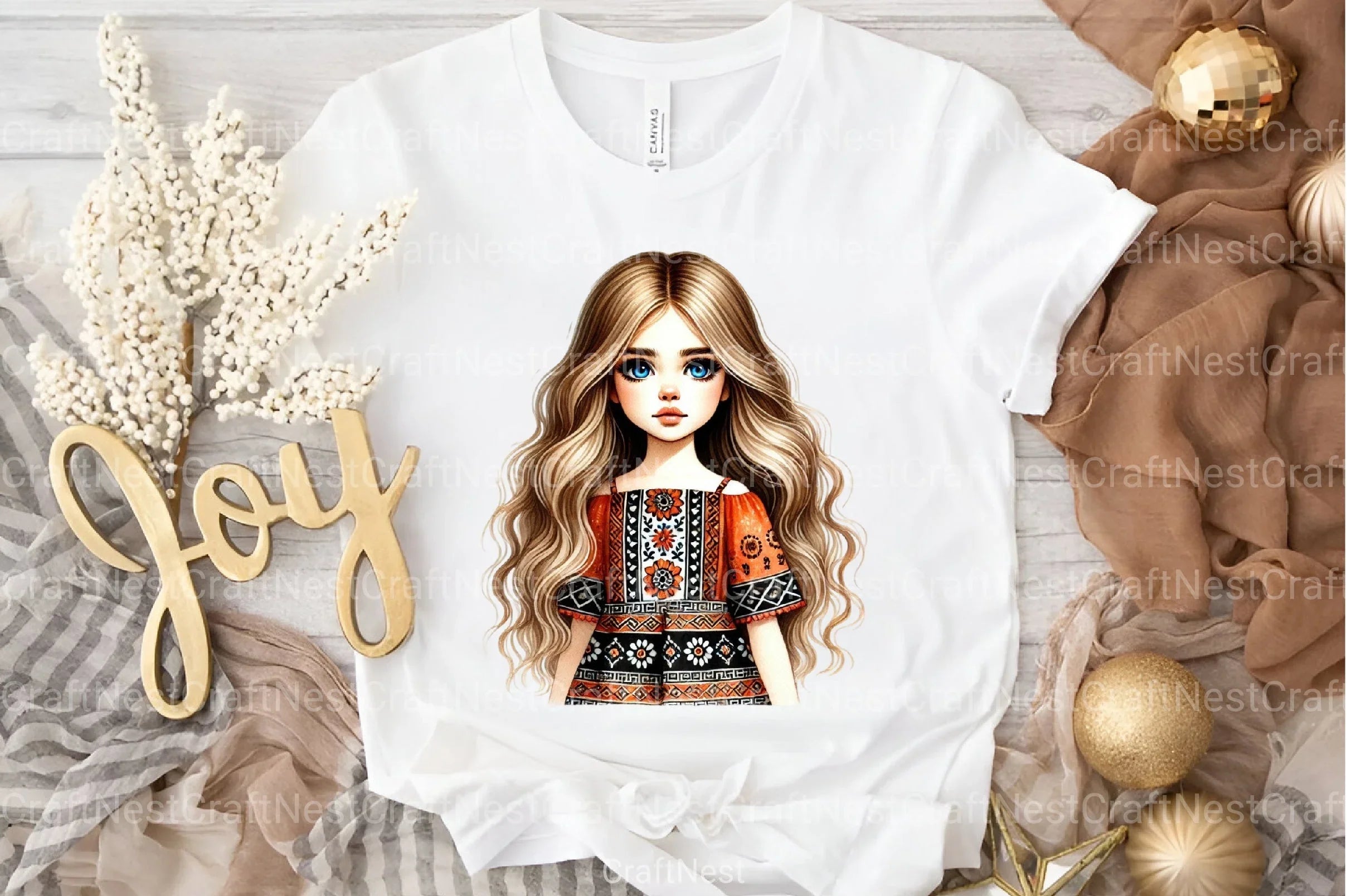 Caucasian Girl Clipart Bundle - CraftNest - Digital Crafting and Art