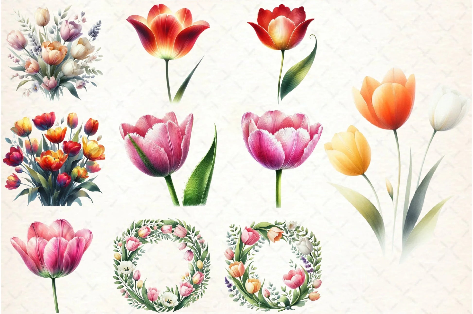 Spring Tulip Clipart Bundle - CraftNest - Digital Crafting and Art