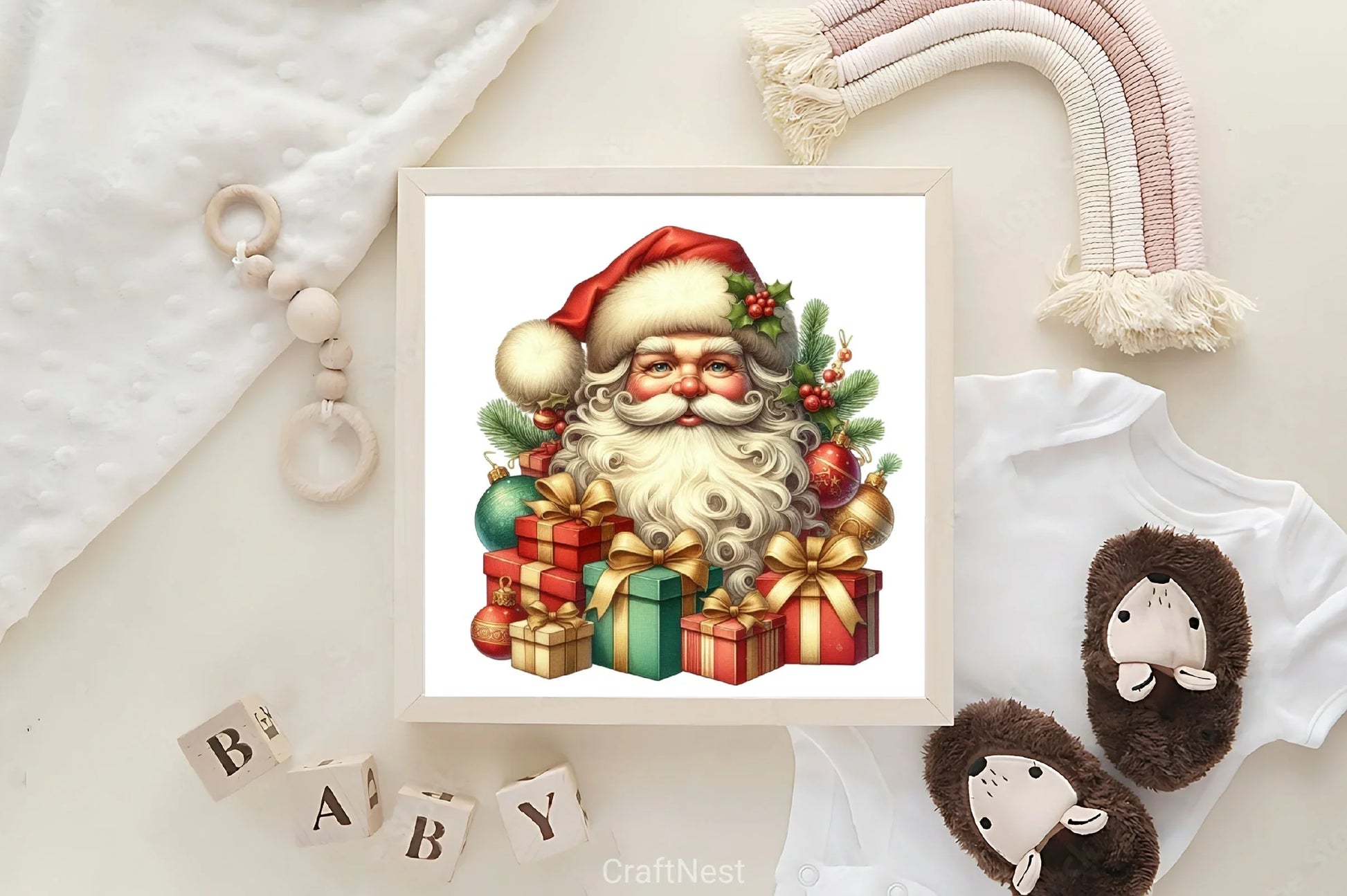 Santa Claus Christmas Presents Clipart Bundle - CraftNest - Digital Crafting and Art