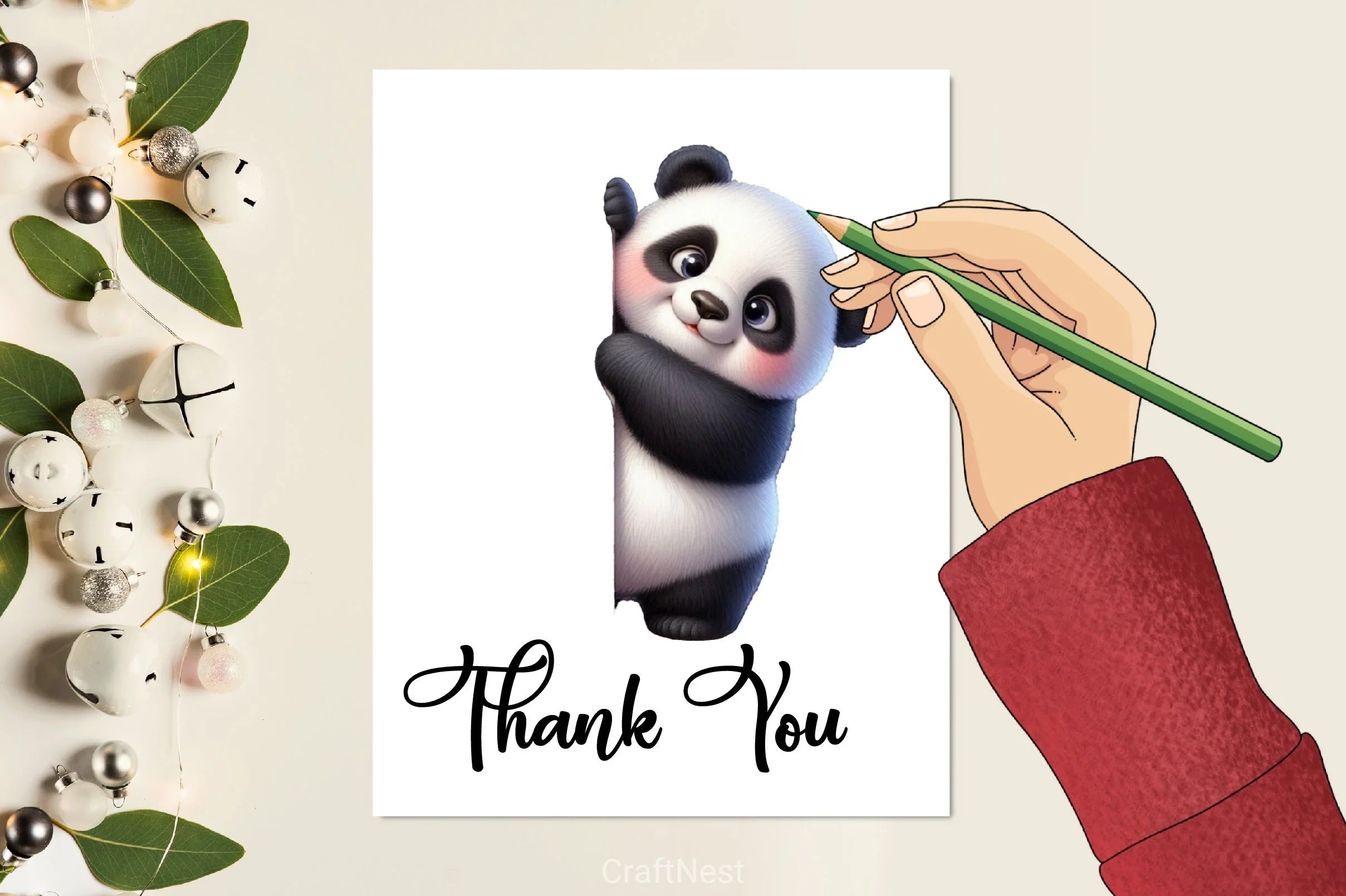 Panda Peeking Clipart Bundle - CraftNest - Digital Crafting and Art