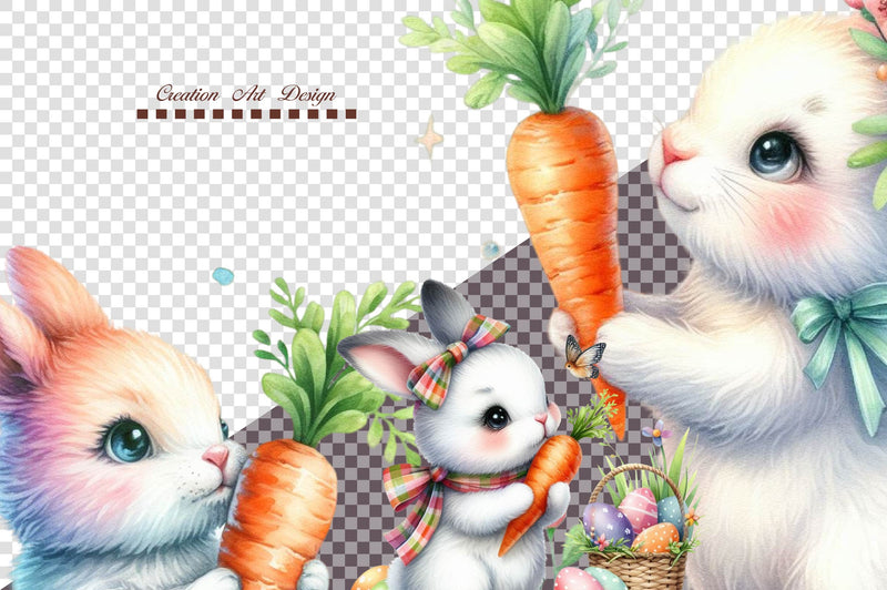 Easter Bunny 1 Clipart Bundle - CraftNest - Digital Crafting and Art