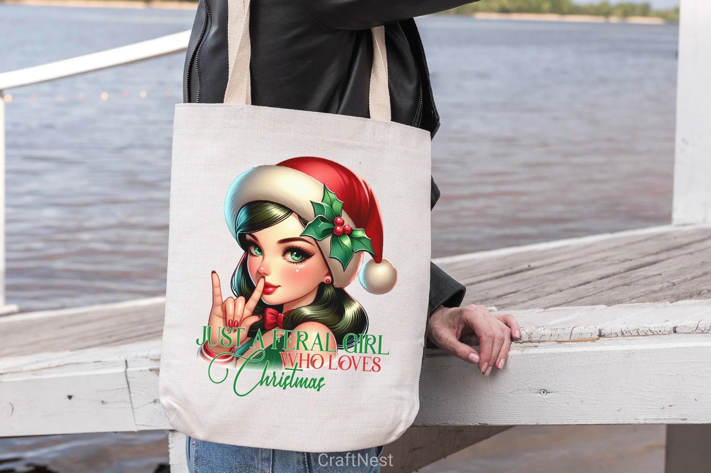 Christmas Feral Girl Clipart Bundle - CraftNest - Digital Crafting and Art