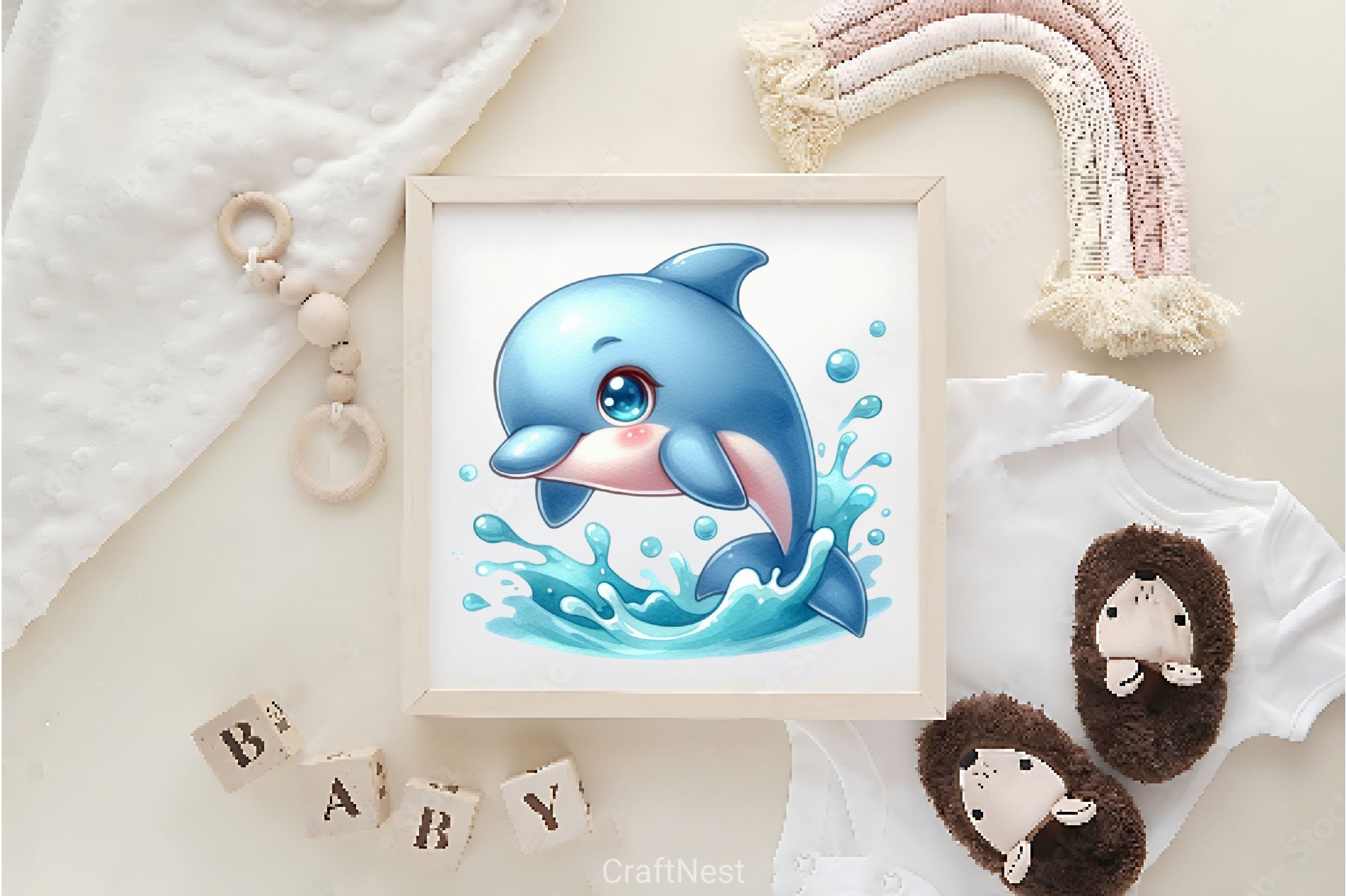 Cute Dolphin Clipart Bundle