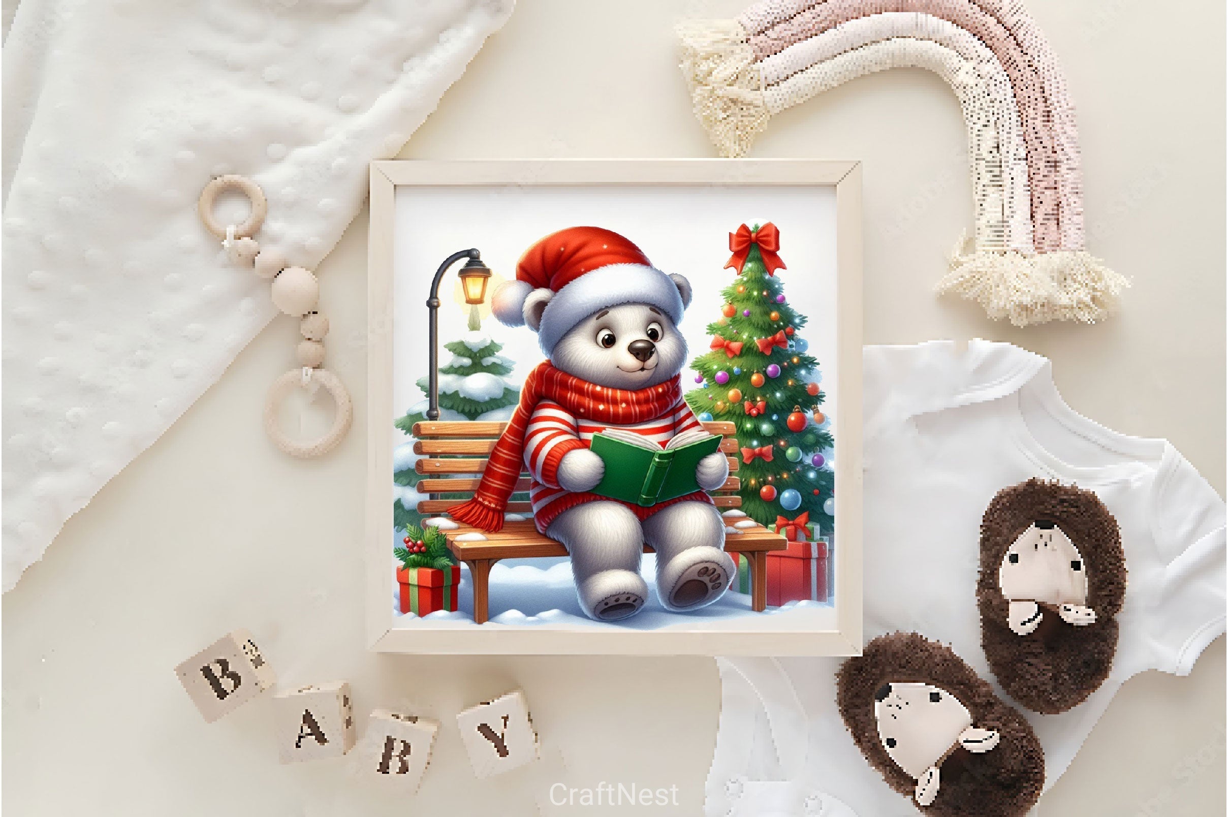 Christmas Polar Bear Clipart Bundle 7