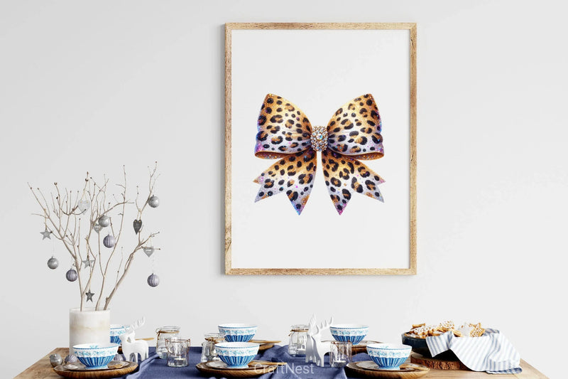 Leopard Glitter Bows Clipart Bundle - CraftNest - Digital Crafting and Art