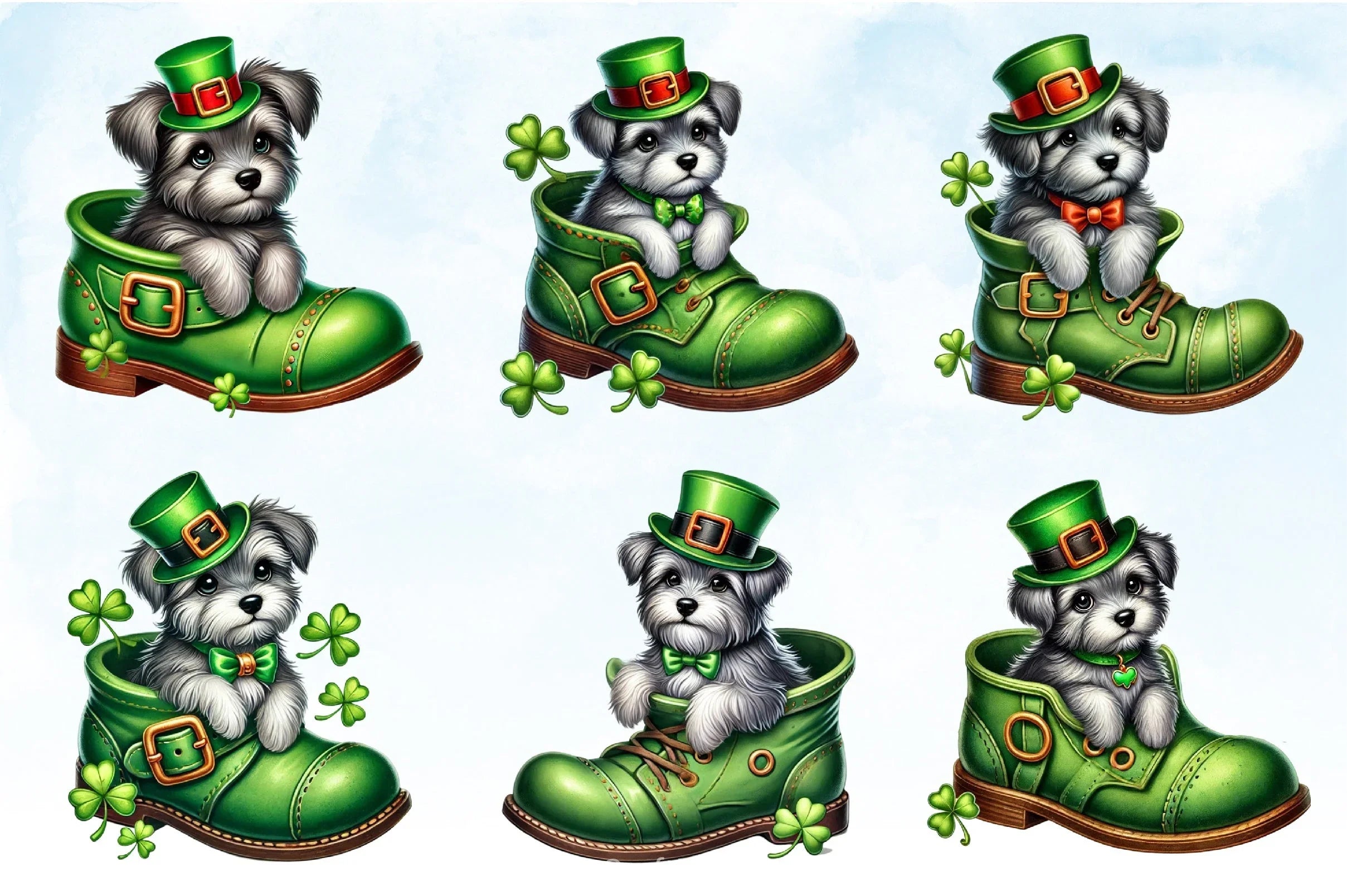 St. Patrick's Day Dog Shoes Clipart Bundle - CraftNest - Digital Crafting and Art