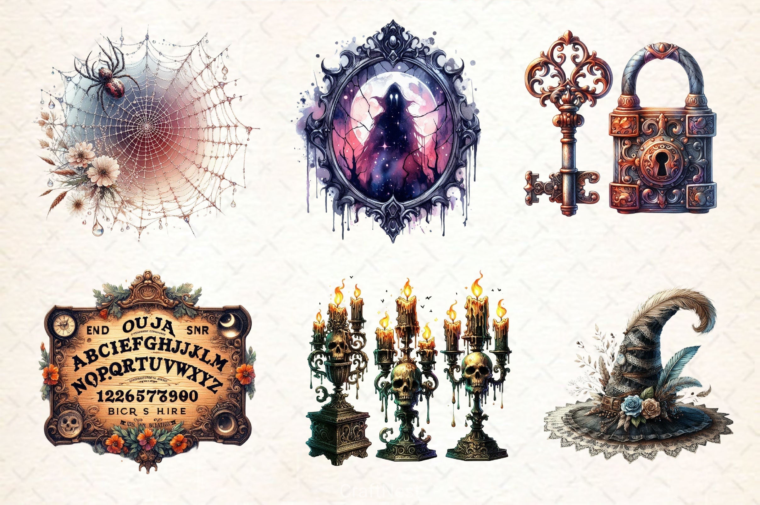 Antique Gothic Clipart Bundle 2