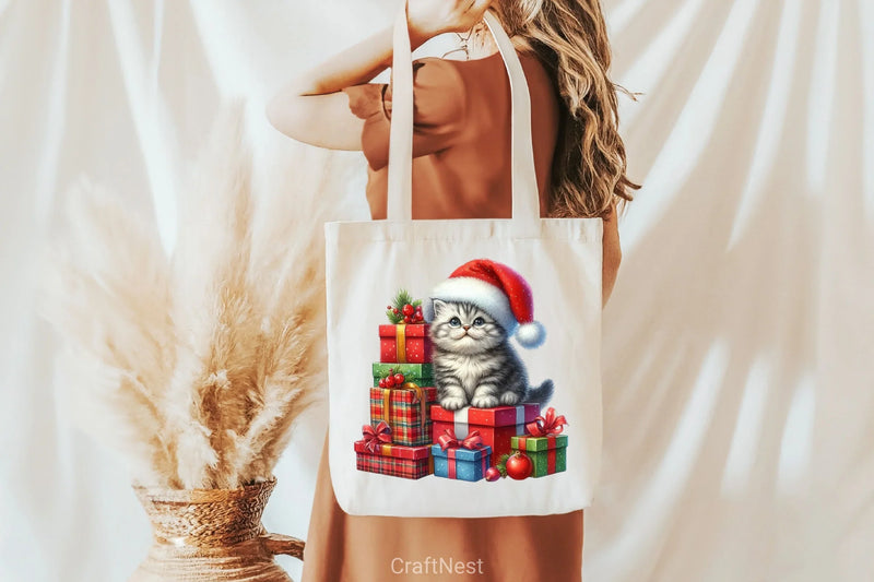 Christmas Kitten Clipart Bundle - CraftNest - Digital Crafting and Art