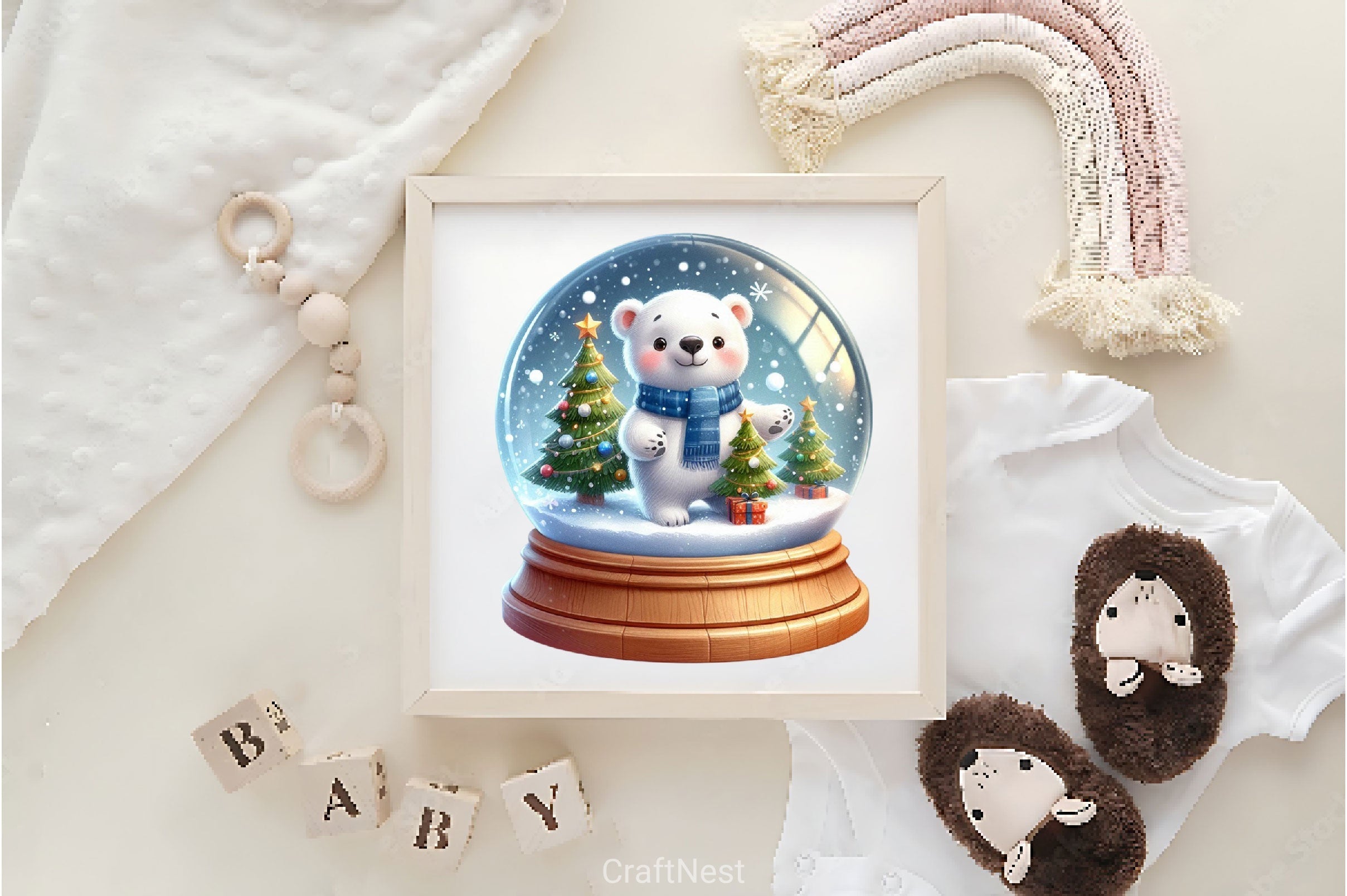 Christmas Polar Bear Clipart Bundle 6