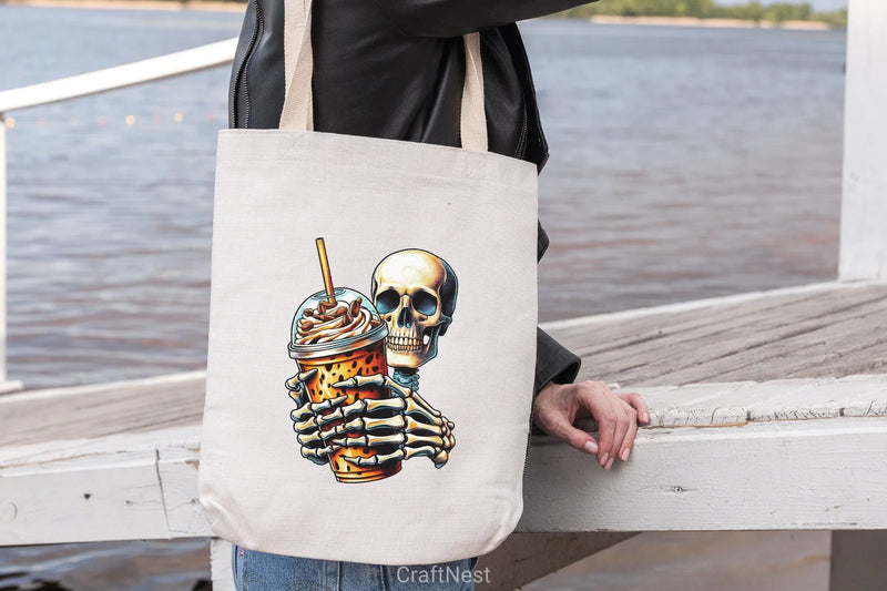 Halloween Skeleton Coffee Cup Clipart Bundle - CraftNest - Digital Crafting and Art