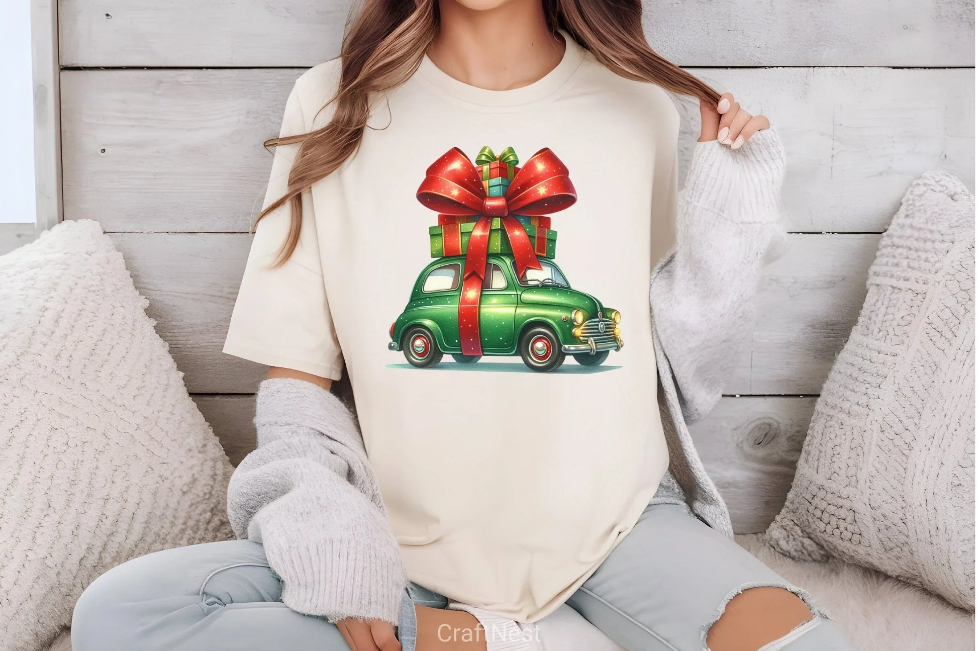 Christmas Car Clipart Bundle 1 - CraftNest - Digital Crafting and Art