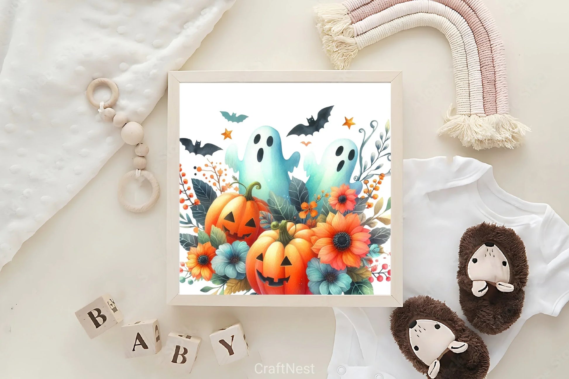 Ghost Pumpkin Floral Halloween Clipart Bundle - CraftNest - Digital Crafting and Art