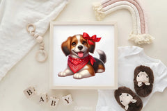 Valentine's Dog Bandana Clipart Bundle - CraftNest - Digital Crafting and Art