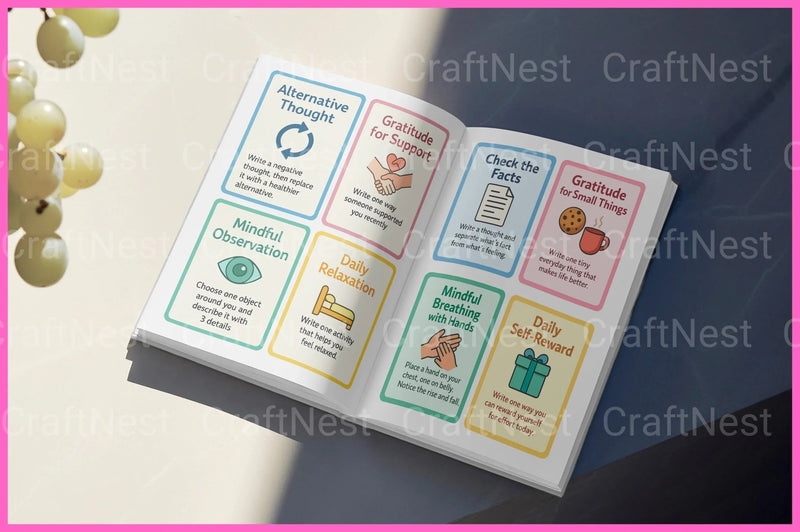 Everyday Wellness CBT Cards for Mental Health - CraftNest - Digital Crafting and Art