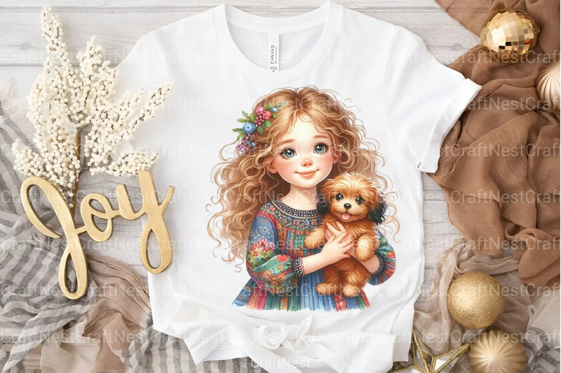 Caucasian Girls Clipart Bundle - CraftNest - Digital Crafting and Art