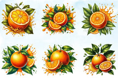 Quarter Orange Clipart Bundle - CraftNest - Digital Crafting and Art