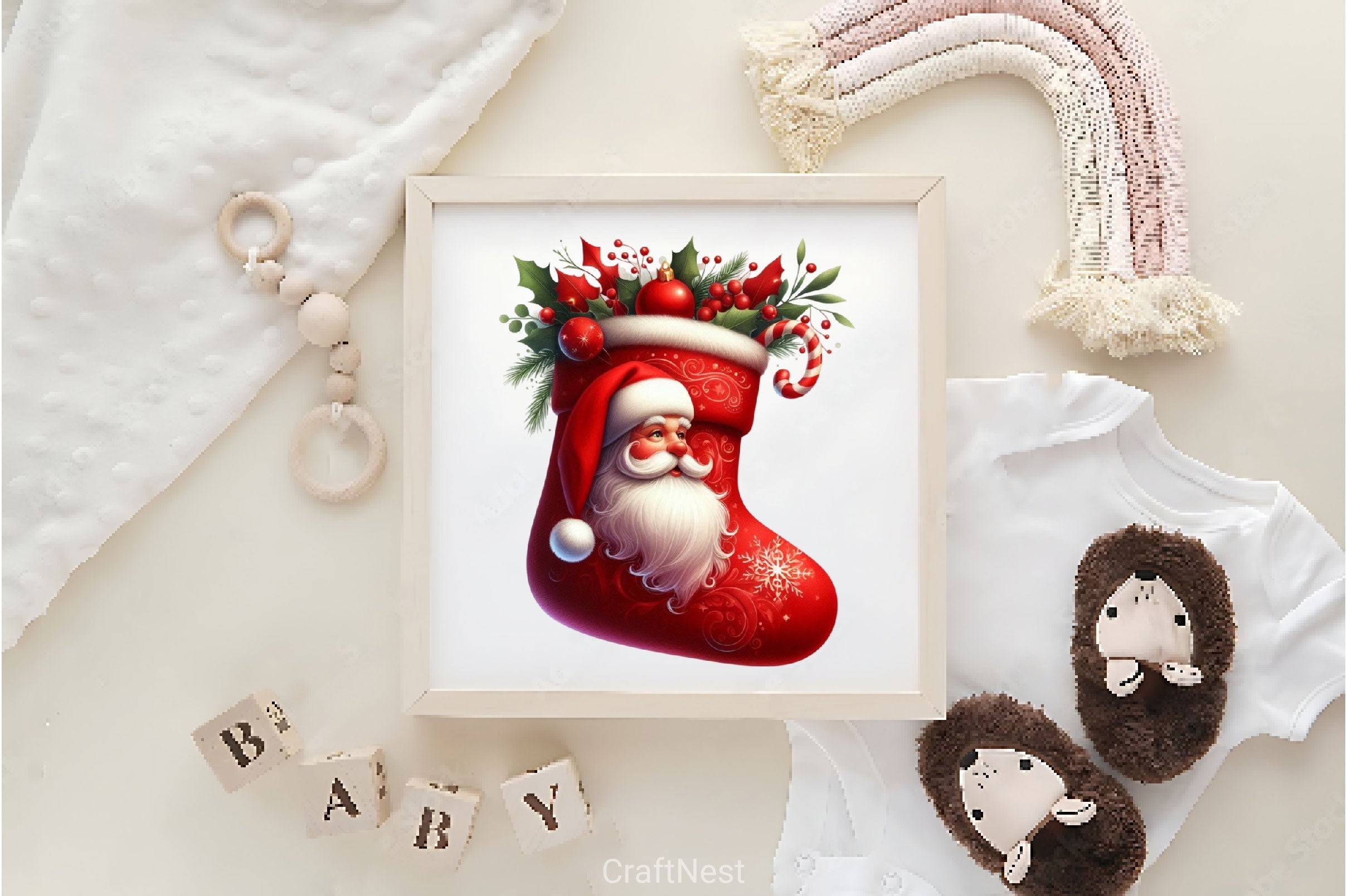 Christmas Stocking Clipart Bundle 4