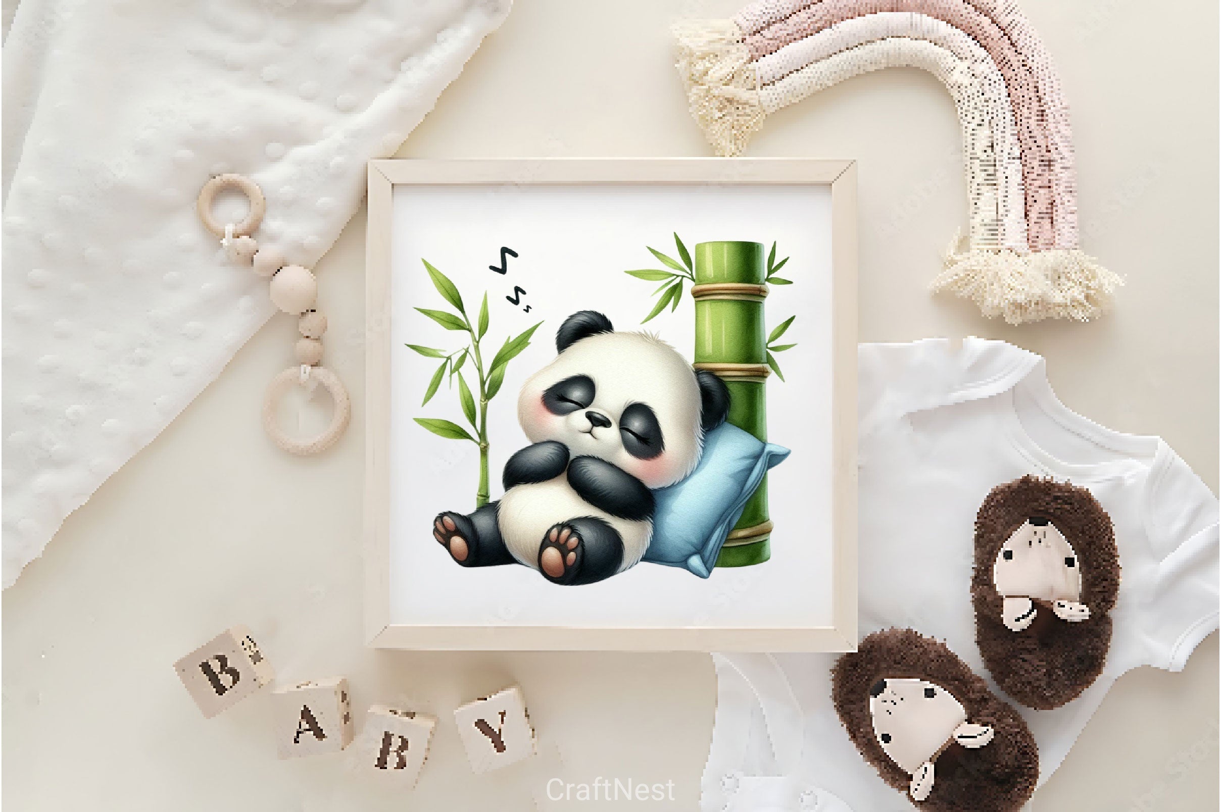 Bamboo Panda Cub Clipart Bundle 2