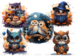 Cute Owls Clipart - CraftNest