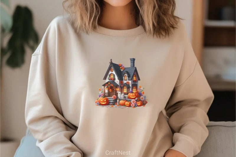 Cute Pumpkin House Clipart Bundle - CraftNest - Digital Crafting and Art