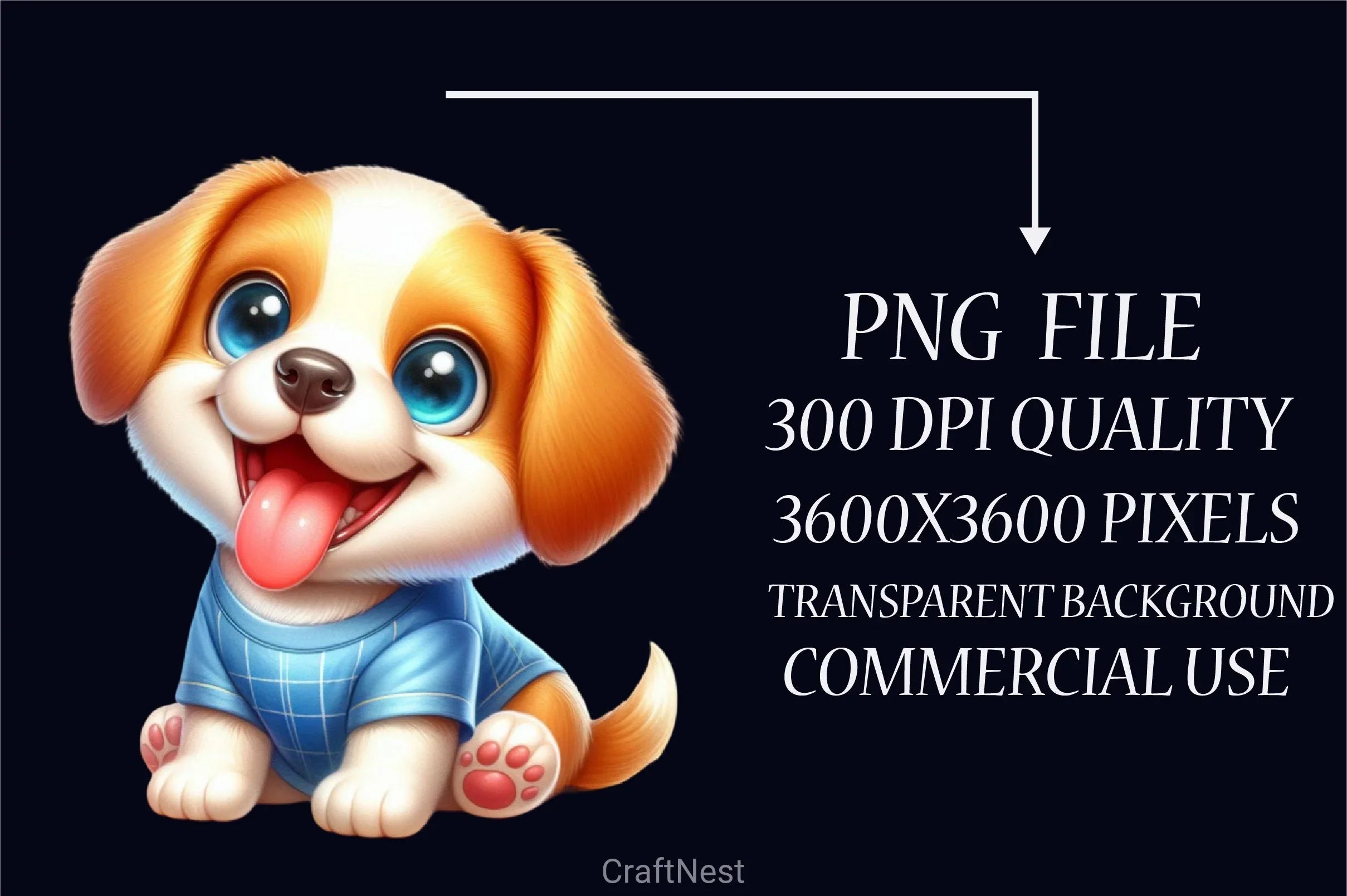 Cute Puppy Clipart Bundle 1 - CraftNest - Digital Crafting and Art