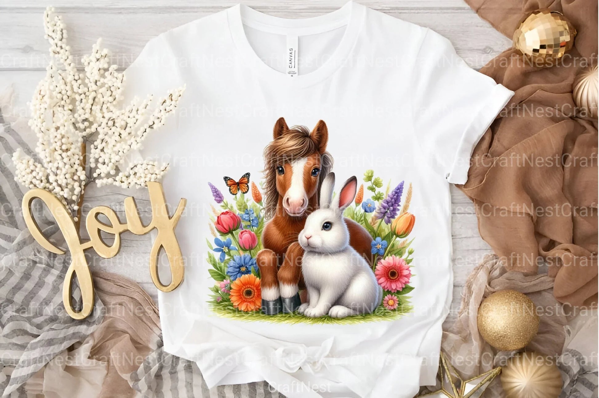 Floral Horse Clipart Bundle - CraftNest - Digital Crafting and Art