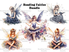 Reading Fairies Clipart - CraftNest