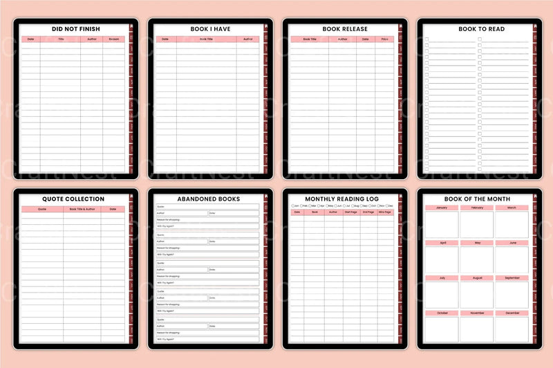 Reading Book Tracker Tool - CraftNest - Digital Crafting and Art