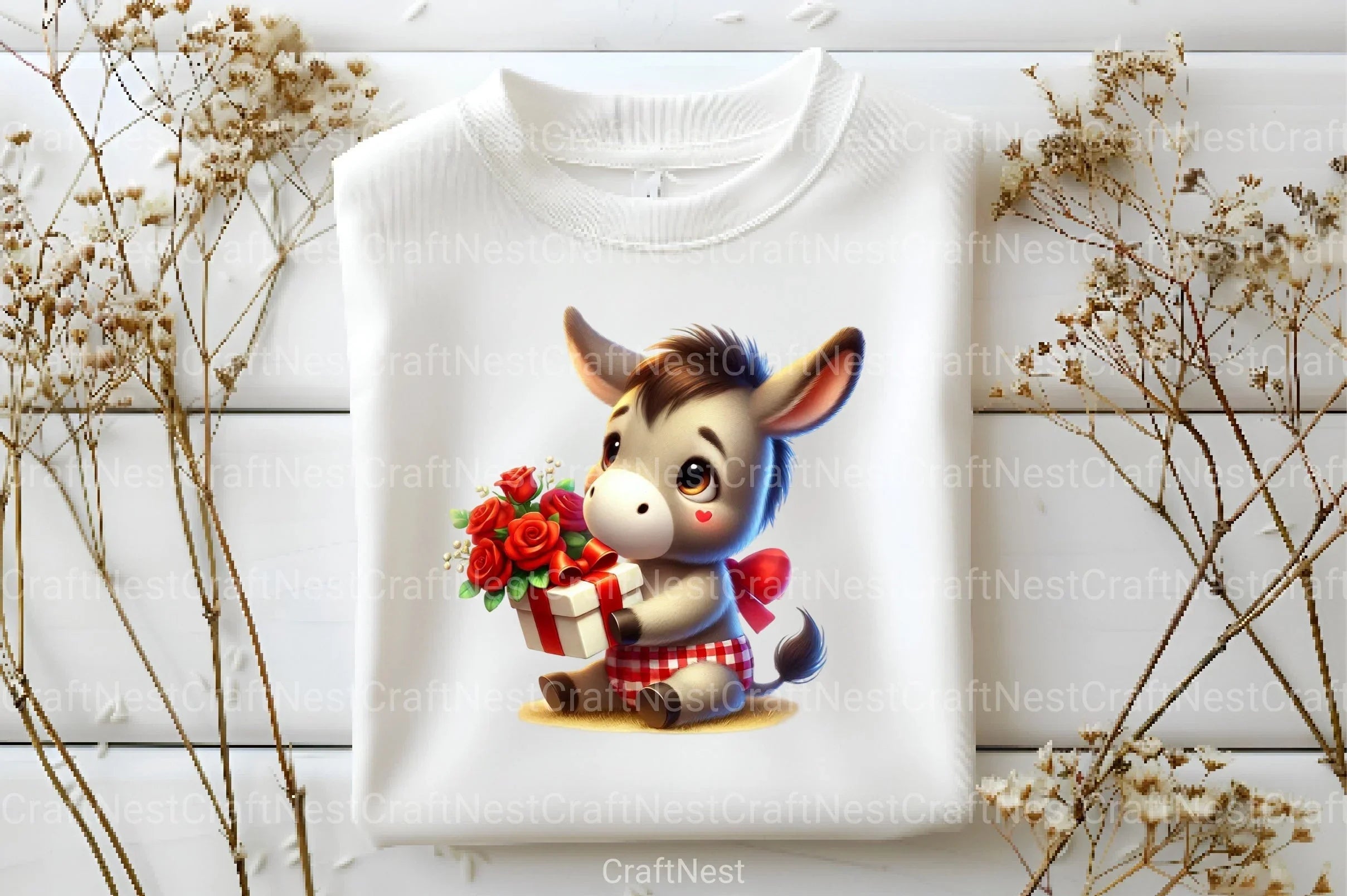 Valentine's Day Funny Donkey Clipart Bundle - CraftNest - Digital Crafting and Art