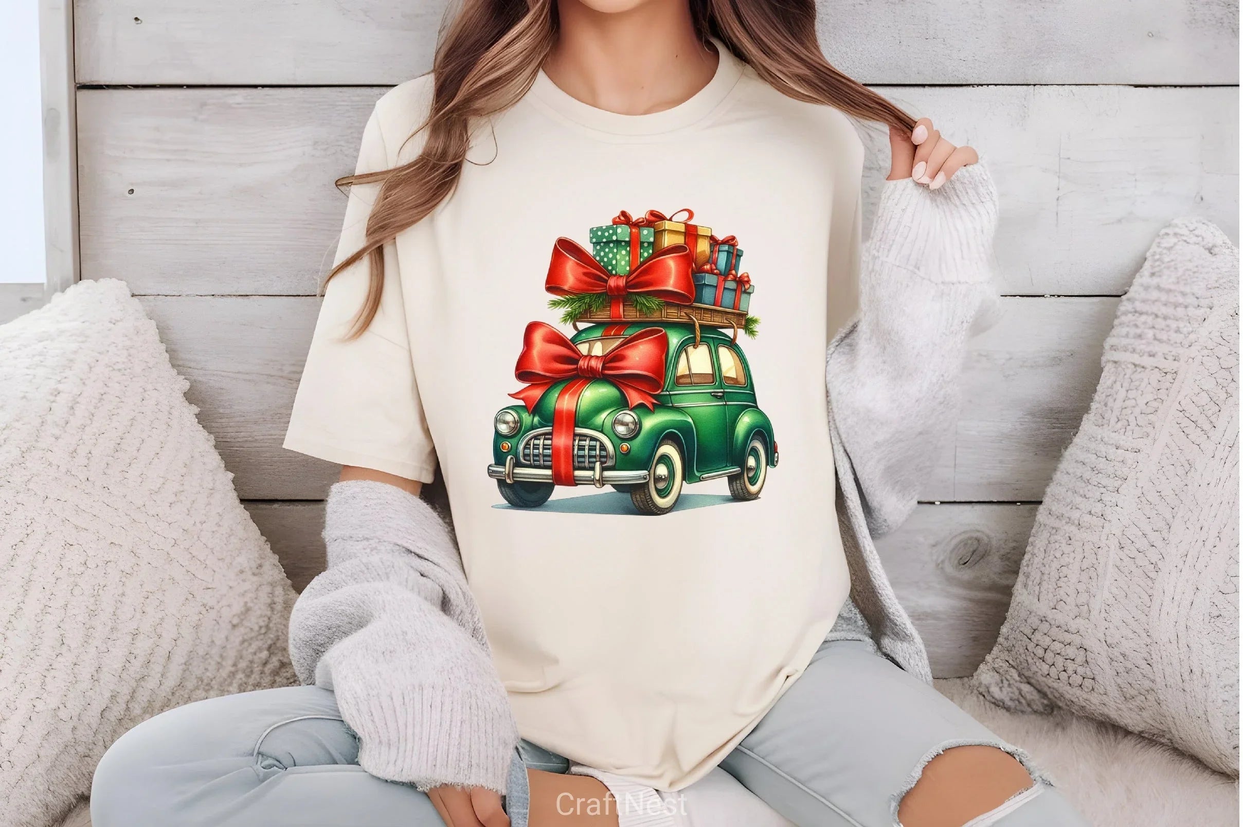 Christmas Car Clipart Bundle 3 - CraftNest - Digital Crafting and Art