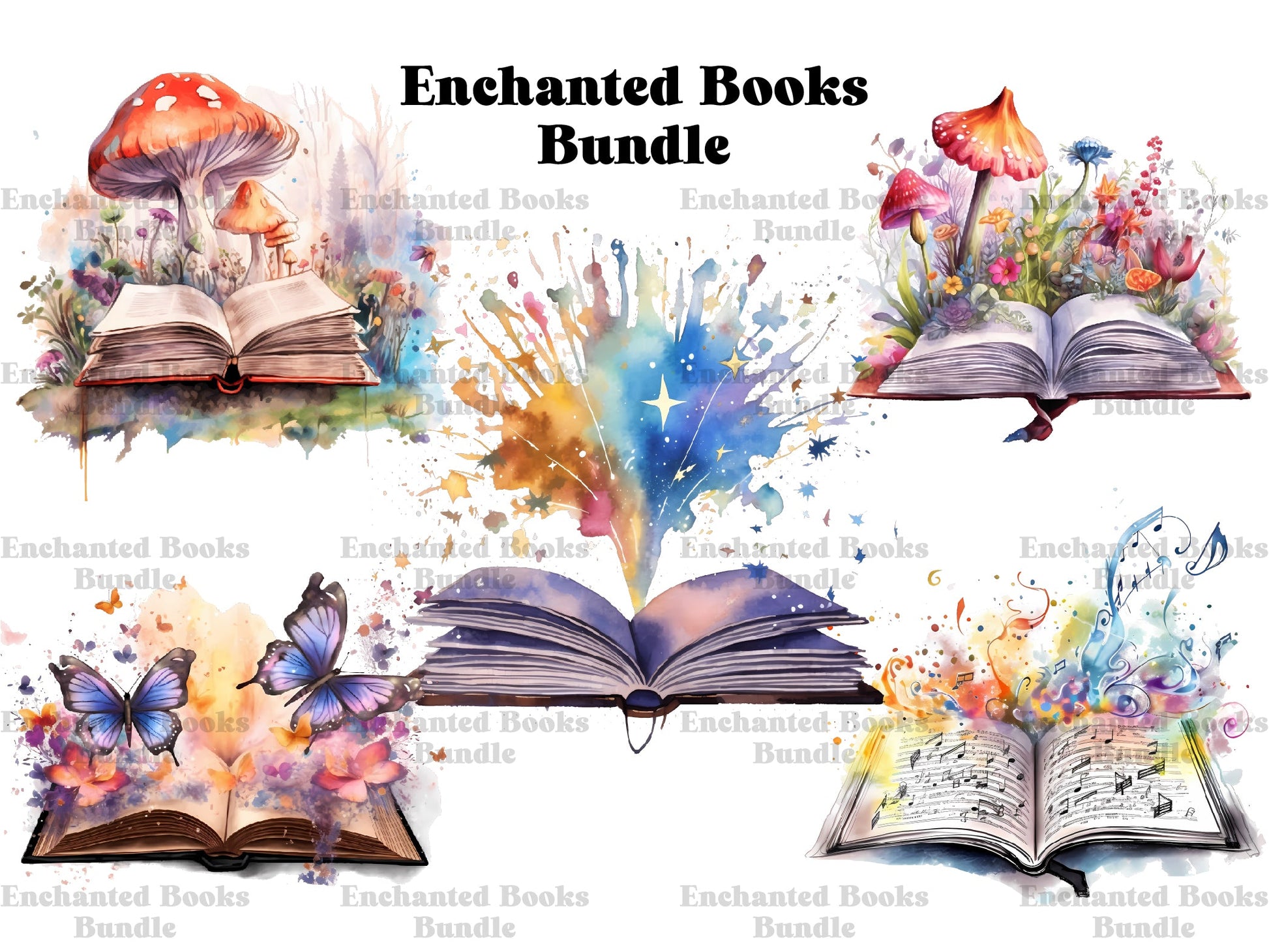Enchanted Books Clipart - CraftNest