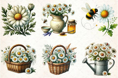 Spring Daisy Farm Clipart Bundle  5 - CraftNest - Digital Crafting and Art